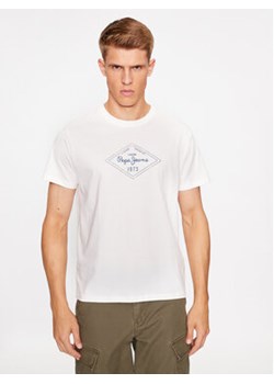 Pepe Jeans T-Shirt Wesley PM509123 Biały Regular Fit ze sklepu MODIVO w kategorii T-shirty męskie - zdjęcie 168552341
