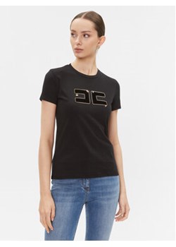 Elisabetta Franchi T-Shirt MA-002-36E2-5403 Czarny Regular Fit ze sklepu MODIVO w kategorii Bluzki damskie - zdjęcie 168552790