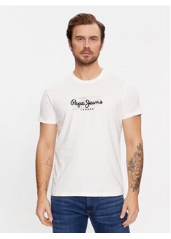 Pepe Jeans T-Shirt Castle PM509204 Biały Regular Fit ze sklepu MODIVO w kategorii T-shirty męskie - zdjęcie 168553232