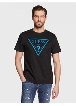 Guess T-Shirt Reflective Logo M3GI44 K9RM1 Czarny Slim Fit ze sklepu MODIVO w kategorii T-shirty męskie - zdjęcie 168553244