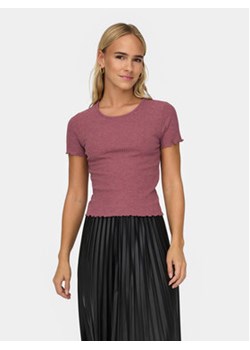 ONLY T-Shirt Emma 15201206 Różowy Slim Fit ze sklepu MODIVO w kategorii Bluzki damskie - zdjęcie 168553252