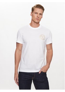Versace Jeans Couture T-Shirt 75GAHT06 Biały Regular Fit ze sklepu MODIVO w kategorii T-shirty męskie - zdjęcie 168553822