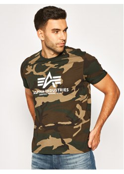 Alpha Industries T-Shirt Basic 100501C Zielony Regular Fit ze sklepu MODIVO w kategorii T-shirty męskie - zdjęcie 168554052