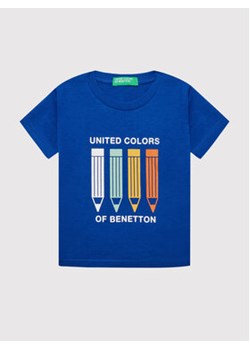 United Colors Of Benetton T-Shirt 3I1XG102N Niebieski Regular Fit ze sklepu MODIVO w kategorii Koszulki niemowlęce - zdjęcie 168554362