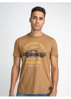 Petrol Industries T-Shirt M-1030-TSR604 Brązowy Regular Fit ze sklepu MODIVO w kategorii T-shirty męskie - zdjęcie 168554440