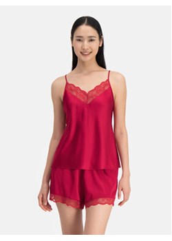 Dorina Szorty piżamowe Pure Silk DCSH0002SK002 Czerwony Regular Fit ze sklepu MODIVO w kategorii Piżamy damskie - zdjęcie 168554511