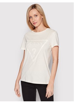 Guess T-Shirt V2YI07 K8HM0 Beżowy Regular Fit ze sklepu MODIVO w kategorii Bluzki damskie - zdjęcie 168556021