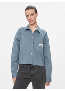 Calvin Klein Jeans Koszula J20J223241 Niebieski Oversize ze sklepu MODIVO w kategorii Koszule damskie - zdjęcie 168556193