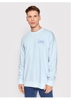 Lee Bluza Logo L85KQVUW Niebieski Loose Fit ze sklepu MODIVO w kategorii Bluzy męskie - zdjęcie 168557602