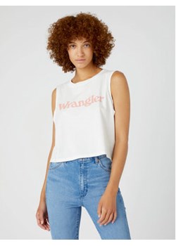 Wrangler T-Shirt Sleveless W7FED3W02 112332137 Biały Regular Fit ze sklepu MODIVO w kategorii Bluzki damskie - zdjęcie 168557983