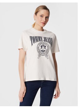 Tommy Jeans T-Shirt Varsity DW0DW14919 Beżowy Relaxed Fit ze sklepu MODIVO w kategorii Bluzki damskie - zdjęcie 168558184
