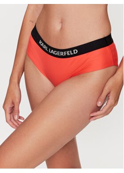 KARL LAGERFELD Dół od bikini Logo 230W2214 Pomarańczowy ze sklepu MODIVO w kategorii Stroje kąpielowe - zdjęcie 168558482
