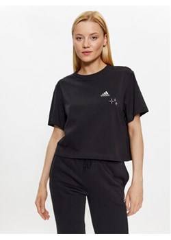 adidas T-Shirt IJ8743 Czarny Loose Fit ze sklepu MODIVO w kategorii Bluzki damskie - zdjęcie 168558701