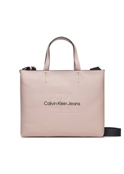 Calvin Klein Jeans Torebka Sculpted Mini Slim Tote26 Mono K60K611547 Różowy ze sklepu MODIVO w kategorii Torby Shopper bag - zdjęcie 168558831