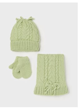 Mayoral Zestaw czapka, szalik i rękawiczki 10281 Zielony ze sklepu MODIVO w kategorii Czapki dziecięce - zdjęcie 168558894