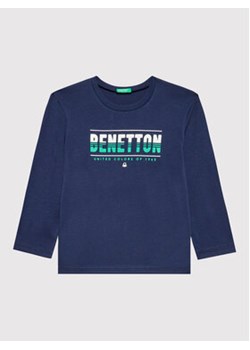 United Colors Of Benetton Bluzka 3I1XG104D Granatowy Regular Fit ze sklepu MODIVO w kategorii T-shirty chłopięce - zdjęcie 168560253