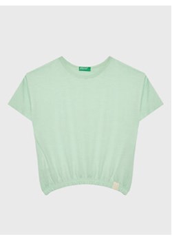 United Colors Of Benetton T-Shirt 37YKC10AU Zielony Boxy Fit ze sklepu MODIVO w kategorii Bluzki dziewczęce - zdjęcie 168560351