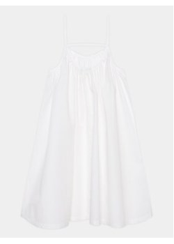 United Colors Of Benetton Sukienka codzienna 4EW7CV01D Biały Regular Fit ze sklepu MODIVO w kategorii Sukienki dziewczęce - zdjęcie 168560902
