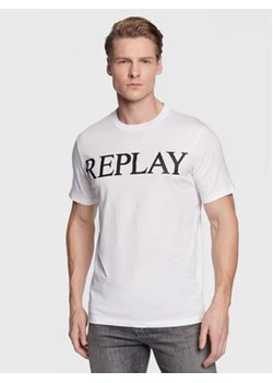 Replay T-Shirt M6475.000.22980 Biały Regular Fit ze sklepu MODIVO w kategorii T-shirty męskie - zdjęcie 168561674