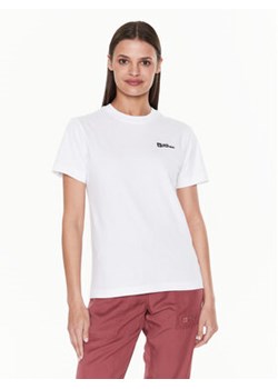 Jack Wolfskin T-Shirt Essential 1808352 Biały Regular Fit ze sklepu MODIVO w kategorii Bluzki damskie - zdjęcie 168561971
