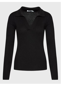NA-KD Sweter Pique Collar 1100-006091-0002-003 Czarny Slim Fit ze sklepu MODIVO w kategorii Swetry damskie - zdjęcie 168562174