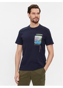 Napapijri T-Shirt S-Canada NP0A4HQM Granatowy Regular Fit ze sklepu MODIVO w kategorii T-shirty męskie - zdjęcie 168562332