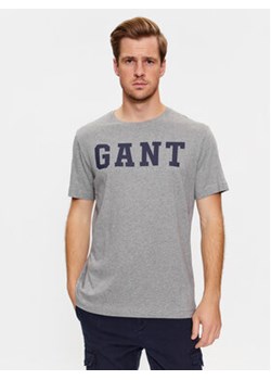 Gant T-Shirt Md. Gant Ss 2003213 Szary Regular Fit ze sklepu MODIVO w kategorii T-shirty męskie - zdjęcie 168563860