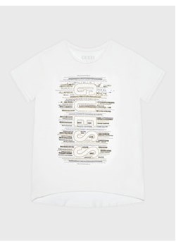 Guess T-Shirt J3RI15 KAPO0 Biały Regular Fit ze sklepu MODIVO w kategorii Bluzki dziewczęce - zdjęcie 168563892