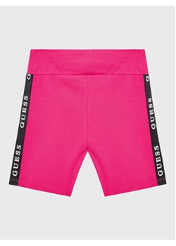 Guess Szorty sportowe J3RD14 KABR0 Różowy Slim Fit ze sklepu MODIVO w kategorii Spodenki dziewczęce - zdjęcie 168564230