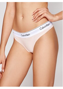 Calvin Klein Underwear Stringi 0000F3786E Różowy ze sklepu MODIVO w kategorii Majtki damskie - zdjęcie 168565311