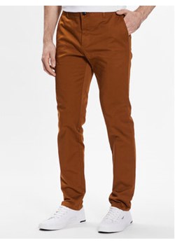 Sisley Chinosy 4AIHSF021 Brązowy Slim Fit ze sklepu MODIVO w kategorii Spodnie męskie - zdjęcie 168565540