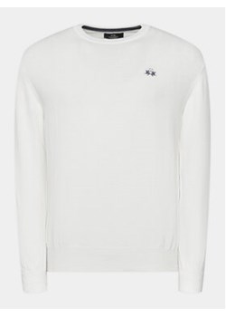 La Martina Sweter Wilmar WMS002 YW091 Biały Regular Fit ze sklepu MODIVO w kategorii Swetry męskie - zdjęcie 168565672