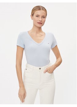Tommy Jeans T-Shirt Essential DW0DW17385 Niebieski Slim Fit ze sklepu MODIVO w kategorii Bluzki damskie - zdjęcie 168566742
