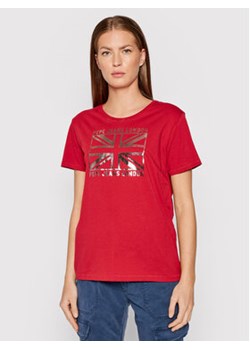 Pepe Jeans T-Shirt Zeldas PL505037 Czerwony Regular Fit ze sklepu MODIVO w kategorii Bluzki damskie - zdjęcie 168566743
