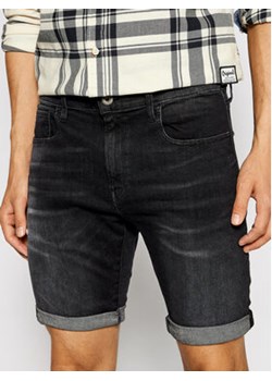 G-Star Raw Szorty jeansowe 3301 Slim ½ D10481-A634-9887 Czarny Slim Fit ze sklepu MODIVO w kategorii Spodenki męskie - zdjęcie 168567064