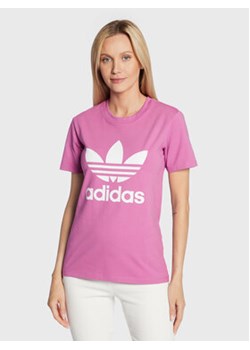 adidas T-Shirt adicolor Classics Trefoil HK9640 Różowy Regular Fit ze sklepu MODIVO w kategorii Bluzki damskie - zdjęcie 168568054