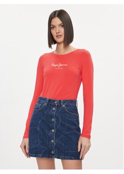 Pepe Jeans Bluzka New Virginia PL505203 Czerwony Slim Fit ze sklepu MODIVO w kategorii Bluzki damskie - zdjęcie 168568730