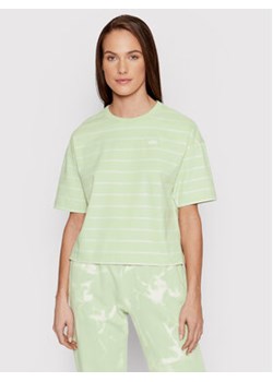 Vans T-Shirt Time Off Stripe VN0A5LK8 Zielony Relaxed Fit ze sklepu MODIVO w kategorii Bluzki damskie - zdjęcie 168569450