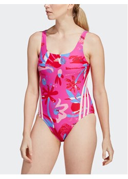 adidas Strój kąpielowy Floral 3-Stripes Swimsuit IB5995 Różowy Regular Fit ze sklepu MODIVO w kategorii Stroje kąpielowe - zdjęcie 168569502