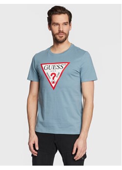 Guess T-Shirt Original Logo M2YI71 I3Z11 Niebieski Slim Fit ze sklepu MODIVO w kategorii T-shirty męskie - zdjęcie 168569562