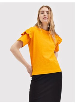 Selected Femme T-Shirt Rylie 16079837 Pomarańczowy Regular Fit ze sklepu MODIVO w kategorii Bluzki damskie - zdjęcie 168569940