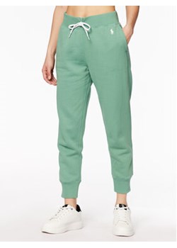 Polo Ralph Lauren Spodnie dresowe 211794397023 Zielony Regular Fit ze sklepu MODIVO w kategorii Spodnie damskie - zdjęcie 168570183