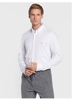 Tommy Hilfiger Koszula 1985 Knit Solid MW0MW28341 Biały Slim Fit ze sklepu MODIVO w kategorii Koszule męskie - zdjęcie 168570312