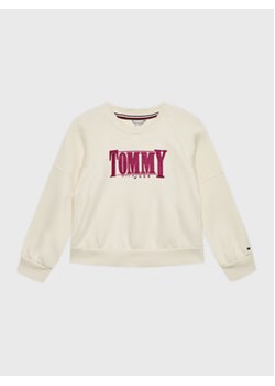 Tommy Hilfiger Bluza Sateen KG0KG06953 Beżowy Regular Fit ze sklepu MODIVO w kategorii Bluzy dziewczęce - zdjęcie 168570963