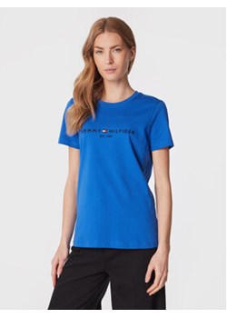Tommy Hilfiger T-Shirt WW0WW28681 Niebieski Regular Fit ze sklepu MODIVO w kategorii Bluzki damskie - zdjęcie 168571241