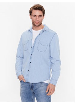 Sisley Koszula jeansowa 5FV6SQ017 Niebieski Regular Fit ze sklepu MODIVO w kategorii Koszule męskie - zdjęcie 168571802