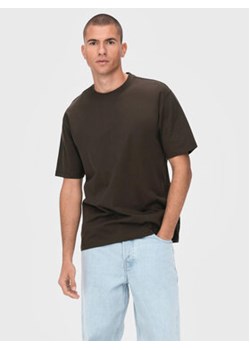 Only & Sons T-Shirt Fred 22022532 Brązowy Relaxed Fit ze sklepu MODIVO w kategorii T-shirty męskie - zdjęcie 168571904