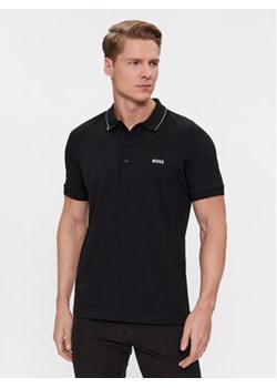 Boss Polo Paule 4 50506195 Czarny Slim Fit ze sklepu MODIVO w kategorii T-shirty męskie - zdjęcie 168573680
