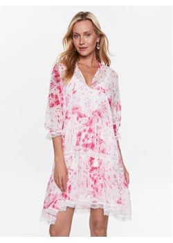 Ermanno Firenze Sukienka koktajlowa D42EQ065CSEC8 Różowy Regular Fit ze sklepu MODIVO w kategorii Sukienki - zdjęcie 168574393