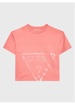 Guess T-Shirt J2BI41 K8HM0 Kolorowy Cropped Fit ze sklepu MODIVO w kategorii Bluzki dziewczęce - zdjęcie 168575062